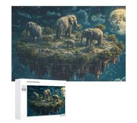 Puzzle pour Adultes 1000 PCS Amazon Floating Island Elephants Night Sky Puzzles pour Adolescents, Jouet, Décoration Murale, Motif À Assembler, Interaction Parent-Enfant 1000 PCS