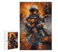 Puzzle pour Adultes 1000 PCS Astronaut Playing Guitar Puzzles pour Adolescents Jeux Relaxants Cadeaux pour Femmes Cadeaux Uniques pour Anniversaire Et Noël 1000 PCS