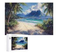 Puzzle pour Adultes, 1000 PCS, avec Motif The Tropical Ocean Island, comme Pause Créative pour Les Amateurs Patients, pour Jouer Ensemble