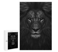 Puzzle pour Adultes 1000 PCS Black Lion Head Artwork Puzzle Décoratif Mural Amusant Et Humoristique pour Une Interaction Parent-Enfant 1000 PCS