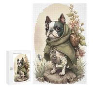 Puzzle pour Adultes 1000 PCS Boston Terrier Dog Cute Puzzle pour Adultes, Jeu De Réflexion, Décoration Murale, Idéal comme Cadeau 1000 PCS