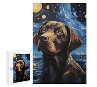 Puzzle pour Adultes 1000 PCS Brown Labrador Dog Puzzles pour Adolescents Jeux De Société Difficile Difficile Est Idéal comme Cadeau 1000 PCS