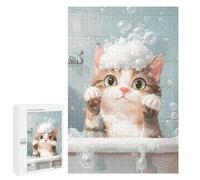 Puzzle pour Adultes 1000 PCS Cat Bath Time Puzzle pour Adultes, Jeu Manuel, Décoration Murale, Cadeau d'anniversaire Et Cadeau Unique 1000 PCS
