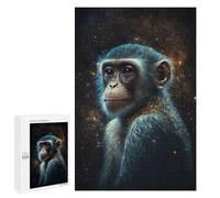 Puzzle pour Adultes 1000 PCS Chimpanzee in Space-4 Puzzle Décoratif Mural Amusant Et Humoristique pour Une Interaction Parent-Enfant 1000 PCS