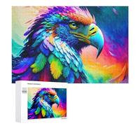 Puzzle pour Adultes 1000 PCS Colorful Eagle Art Print Casse-tête pour Adolescents, Jeu De Réflexion, Course De Vitesse, Cadeaux d'anniversaire Et Originaux 1000 PCS