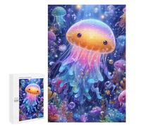 Puzzle pour Adultes 1000 PCS Colorful Jellyfish Ocean Scene Puzzles pour Adolescents Découpe De Précision pour Anniversaire, Noël Jouet Jeu Intellectuel 1000 PCS