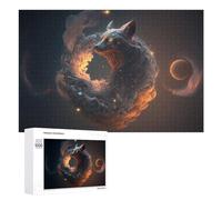 Puzzle pour Adultes 1000 PCS Cosmic Fox Celestial Artwork Puzzles pour Adultes Jeux Relaxants Améliore La Mémoire Difficile Et Stimulant 1000 PCS