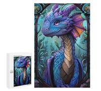 Puzzle pour Adultes 1000 PCS Cute Purple Chibi Dragon Puzzle pour Adultes Jeux Relaxants pour S'amuser en Famille Jeu Stimulant Cadeaux 1000 PCS