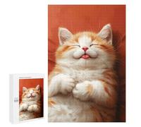 Puzzle pour Adultes 1000 PCS Cute Sleeping Tabby Kitten Puzzle pour Adultes, Jeu De Réflexion, Décoration Murale, Idéal comme Cadeau 1000 PCS