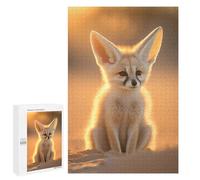 Puzzle pour Adultes 1000 PCS Desert Fox Sunset Puzzle pour Adultes Jeux Relaxants pour S'amuser en Famille Jeu Stimulant Cadeaux 1000 PCS