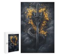 Puzzle pour Adultes 1000 PCS Dragon Sword Fantasy Artwork Puzzles pour Adolescents Découpe De Précision pour Anniversaire, Noël Jouet Jeu Intellectuel 1000 PCS
