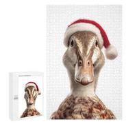 Puzzle pour Adultes 1000 PCS Duck with Santa Hat Puzzles pour Adolescents Jeu Manuel Décoration Intérieure Jeu Stimulant Cadeaux 1000 PCS