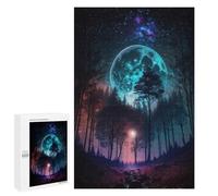 Puzzle pour Adultes 1000 PCS Enchanted Forest Moonlit Night Puzzles pour Adolescents Découpe De Précision pour Anniversaire, Noël Jouet Jeu Intellectuel 1000 PCS