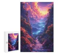 Puzzle pour Adultes 1000 PCS Enchanted Mountain Pathway Puzzles pour Adolescents Découpe De Précision pour Anniversaire, Noël Jouet Jeu Intellectuel 1000 PCS
