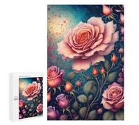 Puzzle pour Adultes 1000 PCS Enchanted Rose Garden Art Print Puzzle Décoratif Mural Amusant Et Humoristique pour Une Interaction Parent-Enfant 1000 PCS