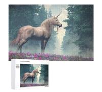 Puzzle pour Adultes 1000 PCS Enchanted Unicorn in A Mystical Forest Casse-tête pour Adolescents, Jeu De Réflexion, Course De Vitesse, Cadeaux d'anniversaire Et Originaux 1000 PCS