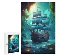 Puzzle pour Adultes 1000 PCS Fantasy Pirate Ship Puzzles pour Adolescents Jeu Manuel Décoration Intérieure Jeu Stimulant Cadeaux 1000 PCS
