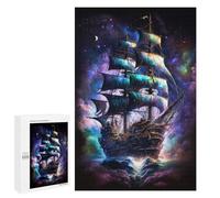 Puzzle pour Adultes 1000 PCS Fantasy Sailing Ship Artwork -2 Puzzle pour Adultes, Jeu Manuel, Décoration Murale, Cadeau d'anniversaire Et Cadeau Unique 1000 PCS