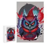 Puzzle pour Adultes 1000 PCS Fiery Owl Artwork Casse-tête pour Adolescents, Jeu De Réflexion, Course De Vitesse, Cadeaux d'anniversaire Et Originaux 1000 PCS
