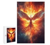 Puzzle pour Adultes 1000 PCS Fire Flames Phoenix Bird Puzzles pour Adolescents Jeu Manuel Décoration Intérieure Jeu Stimulant Cadeaux 1000 PCS