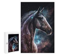 Puzzle pour Adultes 1000 PCS Galactic Horse Art Print-4 Puzzles pour Adultes Course De Vitesse Manuelle Activité Parent-Enfant, pour Toute La Famille 1000 PCS
