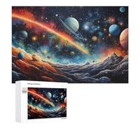 Puzzle pour Adultes 1000 PCS Galactic Landscape Planets and Stars Puzzles pour Adolescents, Jouet, Décoration Murale, Motif À Assembler, Interaction Parent-Enfant 1000 PCS