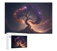 Puzzle pour Adultes 1000 PCS Galactic Tree of Life -3 Puzzles pour Adolescents, Jouet, Décoration Murale, Motif À Assembler, Interaction Parent-Enfant 1000 PCS