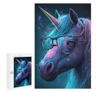 Puzzle pour Adultes 1000 PCS Galactic Unicorn Sunglasses Puzzle pour Adultes, Jeu Manuel, Décoration Murale, Cadeau d'anniversaire Et Cadeau Unique 1000 PCS