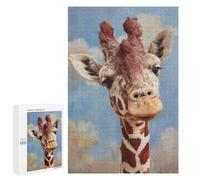 Puzzle pour Adultes 1000 PCS Giraffe Wall Art Print Puzzles pour Adolescents Découpe De Précision pour Anniversaire, Noël Jouet Jeu Intellectuel 1000 PCS