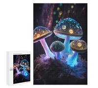 Puzzle pour Adultes 1000 PCS Glowing Forest Mushrooms Decor Puzzle pour Adultes, Jeu Manuel, Décoration Murale, Cadeau d'anniversaire Et Cadeau Unique 1000 PCS