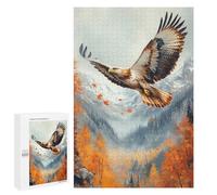 Puzzle pour Adultes 1000 PCS Golden Eagle Soaring Puzzle pour Adultes, Jeu Familial, Découpe De Précision, Cadeaux Uniques pour Anniversaires Et Noël 1000 PCS