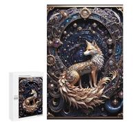Puzzle pour Adultes 1000 PCS Golden Red Steampunk Fox Puzzle pour Adultes, Jeu De Réflexion, Découpe De Précision, Cadeaux Uniques pour Anniversaire Et Noël 1000 PCS