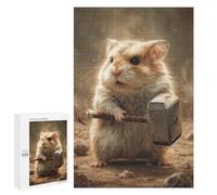 Puzzle pour Adultes 1000 PCS Hamster with Thor's Hammer Puzzles pour Adultes Cadeau d'anniversaire Jeu D'interaction Parent-Enfant Jeu Intellectuel 1000 PCS