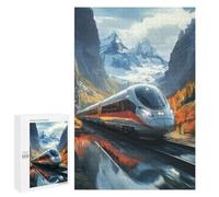 Puzzle pour Adultes 1000 PCS High-Speed Train Through Mountains Puzzle pour Adultes, Jeu Familial, Découpe De Précision, Cadeaux Uniques pour Anniversaires Et Noël 1000 PCS