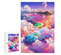 Puzzle pour Adultes 1000 PCS Island Paradise Beyond The Clouds Puzzles pour Adolescents, Jouet, Décoration Murale, Motif À Assembler, Interaction Parent-Enfant 1000 PCS