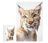 Puzzle pour Adultes 1000 PCS Lynx Selfie Puzzles pour Adolescents Jeu Manuel Décoration Intérieure Jeu Stimulant Cadeaux 1000 PCS