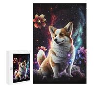 Puzzle pour Adultes 1000 PCS Magical Corgi in Space Puzzles pour Adultes Course De Vitesse Manuelle Activité Parent-Enfant, pour Toute La Famille 1000 PCS