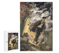 Puzzle pour Adultes 1000 PCS Man Running from Ghosts Puzzles pour Adultes Jeu Manuel pour Améliorer La Mémoire Cadeaux Uniques pour Un Anniversaire Et Noël 1000 PCS