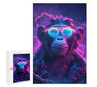 Puzzle pour Adultes 1000 PCS Monkey Animal Space Puzzle pour Adultes, Jeu Familial, Découpe De Précision, Cadeaux Uniques pour Anniversaires Et Noël 1000 PCS