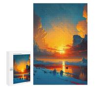 Puzzle pour Adultes 1000 PCS Mountains by The Lake Puzzles pour Adolescents Jeux De Société Difficile Difficile Est Idéal comme Cadeau 1000 PCS