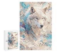 Puzzle pour Adultes 1000 PCS Mystic Wolf Puzzle pour Adultes Jeu Familial Découpe De Précision Activités Amusantes À La Maison 1000 PCS