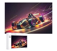 Puzzle pour Adultes 1000 PCS Neon Racing Car Speed Puzzles pour Adolescents Jeux De Société Difficile Difficile Est Idéal comme Cadeau 1000 PCS