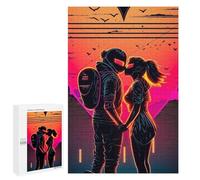 Puzzle pour Adultes 1000 PCS Neon Romance Sunset Casse-tête pour Adolescents, Jeu De Réflexion, Course De Vitesse, Cadeaux d'anniversaire Et Originaux 1000 PCS