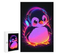 Puzzle pour Adultes 1000 PCS Penguin Music Passion Puzzles pour Adolescents Jeux De Société Difficile Difficile Est Idéal comme Cadeau 1000 PCS
