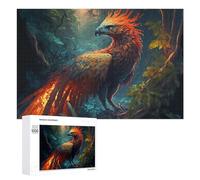 Puzzle pour Adultes 1000 PCS Phoenix in The Enchanted Forest Puzzle pour Adultes, Jeu De Réflexion, Cadeau pour Femmes, Activités Amusantes À La Maison, 1000 PCS
