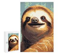 Puzzle pour Adultes 1000 PCS Pixel Art Cute Sloth Face Puzzles pour Adolescents Jeu Manuel Décoration Intérieure Jeu Stimulant Cadeaux 1000 PCS