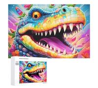 Puzzle pour Adultes 1000 PCS Rainbow Lizard A Colorful Fantasy Creature Puzzles pour Adolescents, Jouet, Décoration Murale, Motif À Assembler, Interaction Parent-Enfant 1000 PCS