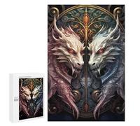 Puzzle pour Adultes 1000 PCS Red and Blue Dragons Puzzle pour Adultes, Jeu De Réflexion, Découpe De Précision, Cadeaux Uniques pour Anniversaire Et Noël 1000 PCS