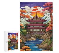 Puzzle pour Adultes 1000 PCS Retro Japanese Landscape Puzzles pour Adolescents Jeux De Société Difficile Difficile Est Idéal comme Cadeau 1000 PCS