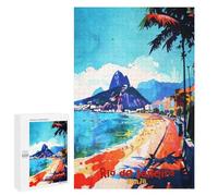 Puzzle pour Adultes 1000 PCS Rio De Janeiro Art Puzzle Casse-tête Amusant Et Humoristique, Idéal comme Cadeau 1000 PCS